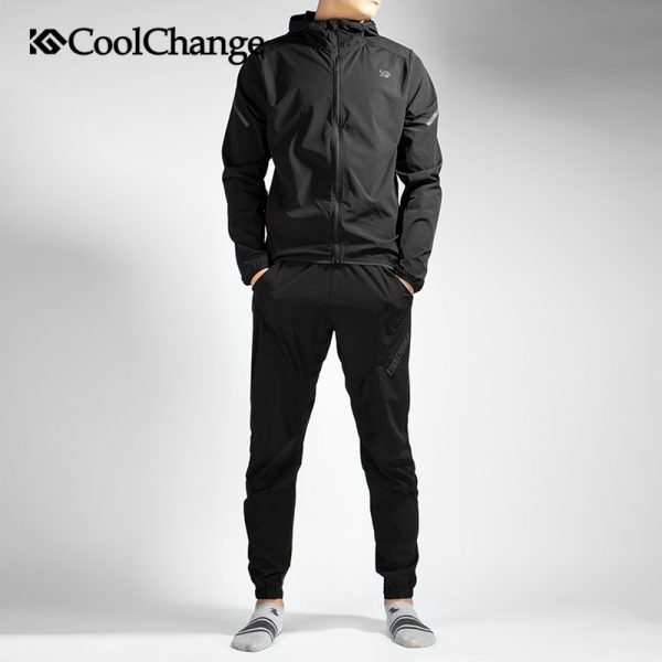 CoolChange Long Sleeve Cycling Jersey Set Mountain Road Bike Clothing Windproof Reflective Men Sportswear Bicycle Clothing Set