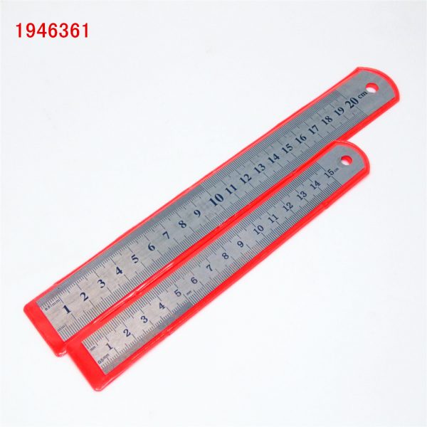 New 15/20cm Stainless Steel Metal Straight Ruler Ruler Tool Precision Double Sided Measuring Tool School factory work stationery
