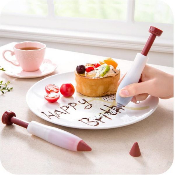Silicone Fondant Cake Pen Icing Writing Syringe Baking Decor Diy Tools Cookie Icing Piping Pastry Nozzles Kitchen Accessories