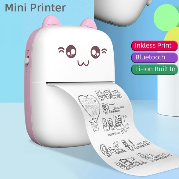 Wireless Bluetooth Label Printer Mini Portable Pocket HD Thermal Photo Tag Price Sticker Printer Fast Printing Home Use Office