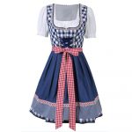 Womens Traditional Oktoberfest Dirndl Dress German Bavarian Beer Festival Maid Wench Costume Carnival Party Fancy Dress