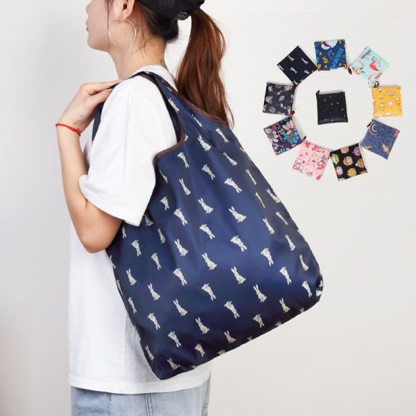 Large Washable Shopping Bag Heavy Shopping Eco-Friendly  Ripstop Reusable Handbags Duty Totes Foldable Grocery Cloth Bags