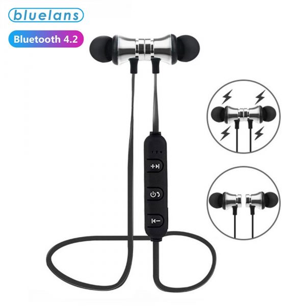XT11 Magnetic Adsorption Wireless Earphone Bluetooth 4.2 In-Ear Sports Headphone Stereo Earpiece with Mic For iPhone Xiaomi
